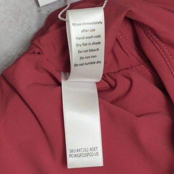 NWT Andie The Hydra Top Russet (Dark Red) Ruffled Neckline Bikini Swimwear M - Picture 6 of 8